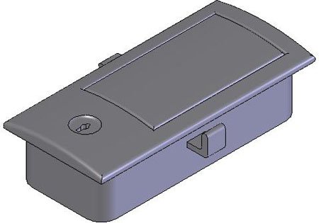 Southco M1-2F-1-25 Push-to-Close Latch, Key Locking, Plastic