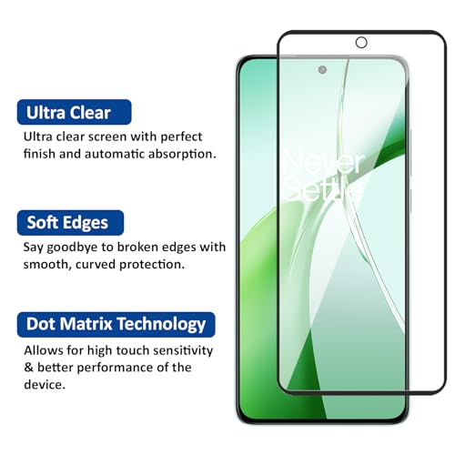 Image of AIBEX Military-Grade Tempered Glass Screen Protector Compatible for Oneplus Nord CE 4 5G / Oneplus Nord 4 5G with Edge to Edge Coverage and Easy Installation kit