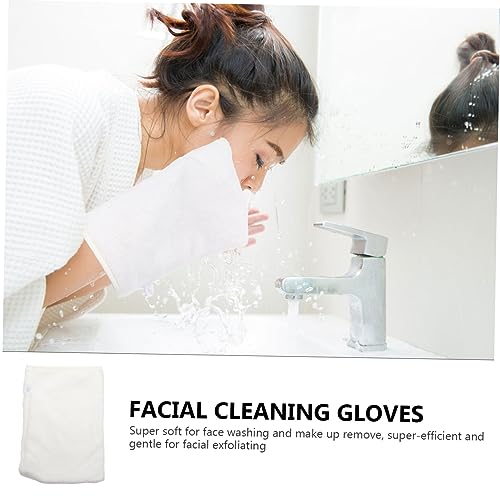 FRCOLOR 3 Pecas Luvas removedoras de maquiagem de fibra almofadas de maquiagem de viagem luva remove