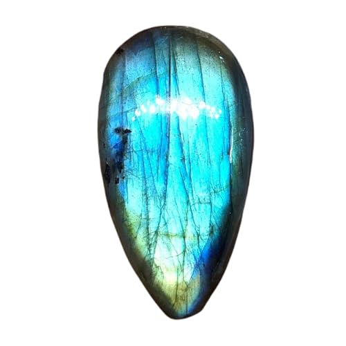 Labradorite naturelle cabochon poire 34x18x7mm gemme pour bague DIY