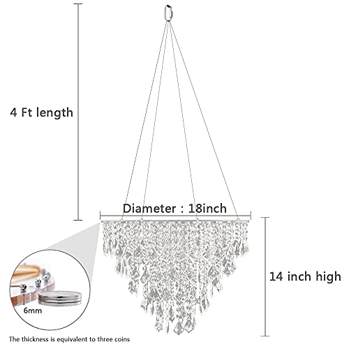 Wedding Cake Stands Faux Acrylic Crystal Chandelier Style Drape Suspended Cake Swing Wepdiy Diameter 17.7" #TOP1