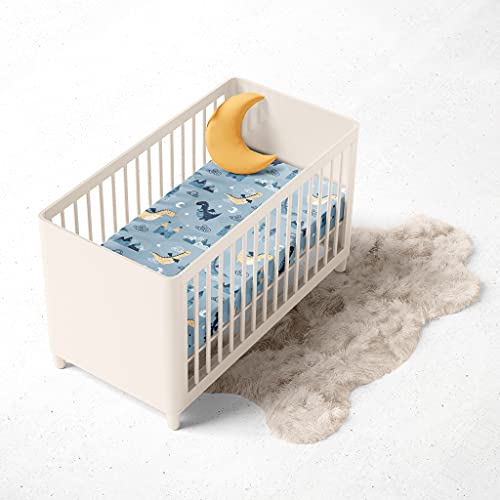 Natemia Organic Cotton Percale Fitted Crib Sheets - 28 X 52 For Standard Crib And Toddler Mattresses - Made In Portugal #TOP5