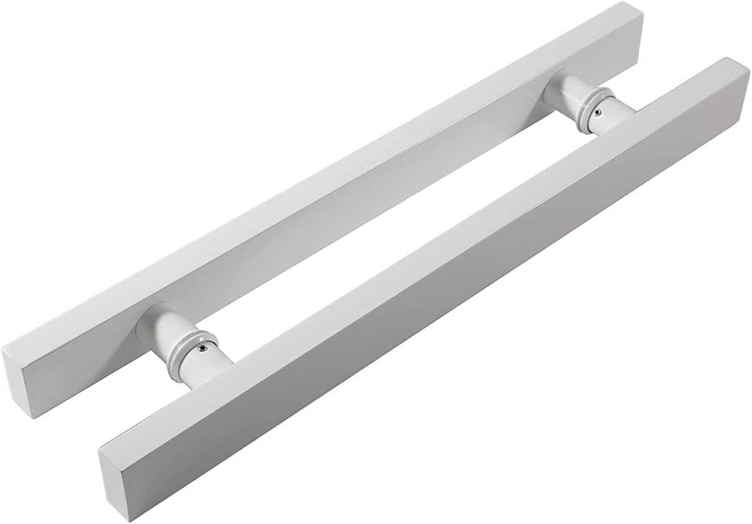 Gate Hardware White Stainless Steel Square Tube Handle Modern Hotel Office Glass Door Push-Pull Handle Sliding Barn 5 Lengths (Size : 600x400mm)