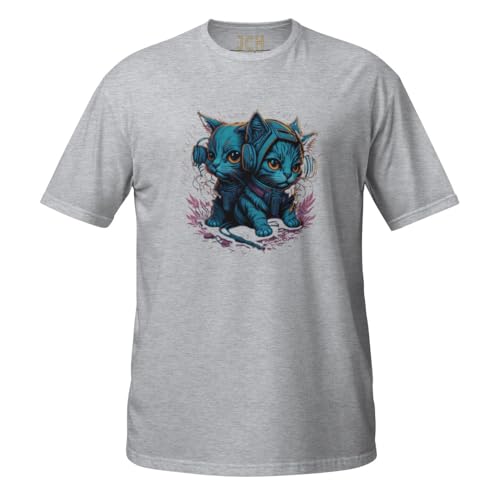 T-shirt chat unisexe JCH de qualité supérieure aux finitions soignées