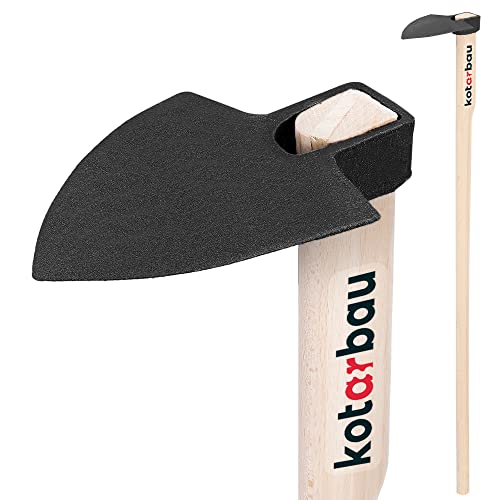 KOTARBAU® Gartenhacke 130mm aus Geschmiedetem Stahl mit Holzstiel Gartenwerkzeug Unkrauthacke Pflanzhake Gartenzubehör Gartengeräte Garten Handwerkzeuge...