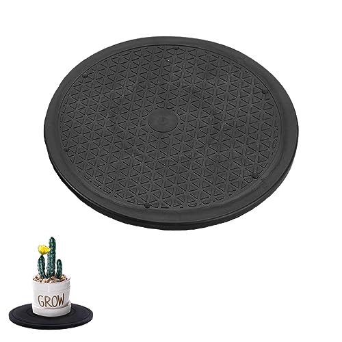 LOYELEY 回転盤 直径25cm プロジェクター テレビ パソコン モニタ 電話機 回転台 360度回転 丸型 薄型 ブラック (直径25cm)