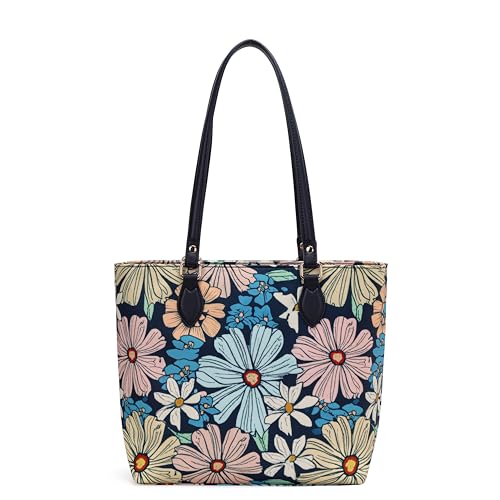 Image of Tote bags for women, tote purse, nylon tote bag, with zipper and pockets, waterproof (Elegant)