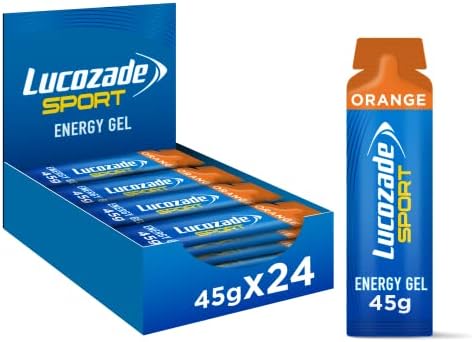 Lucozade Sport Dual-Fuel Energy Gels - Orange 24x45g | Carbohydrate Food Supplement Gel |