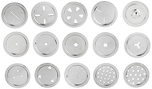 Image of ALLWIN Stainless Steel Idiyappam Maker Machine with 15 Jali Plates Multipurpose Kitchen Press for Murukku Chakli Sev Noodles Namkeen Snack Maker Heavy Duty Hand Press Tool for Home Kitchen Use