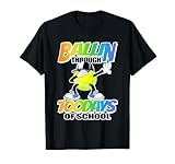 ballin' through 100 days of school - dabbing tennis ball maglietta