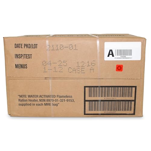 Wornick, Sopakco, Ameriqual MRE Meals Ready to Eat, Inspection 2024, 2025 or Better, Emergency Food Supply, Survival Camping Outdoor 12 Pack(Random Case (A or B), 1, Count)