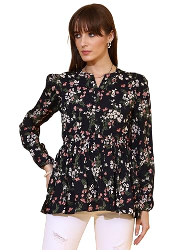 Image of Honky Tonky Women's Top Shirt Stylish Trendy for Girls | Floral Printed Top | Lightweight Day Comfort