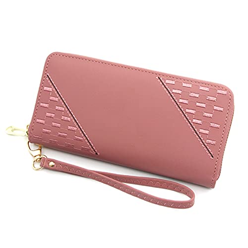 Long Korean Version of The Embroidery Fashion Zipper Bag Multi-Card Clutch Bag Ladies Wallets New Women's Wallet (Green)3