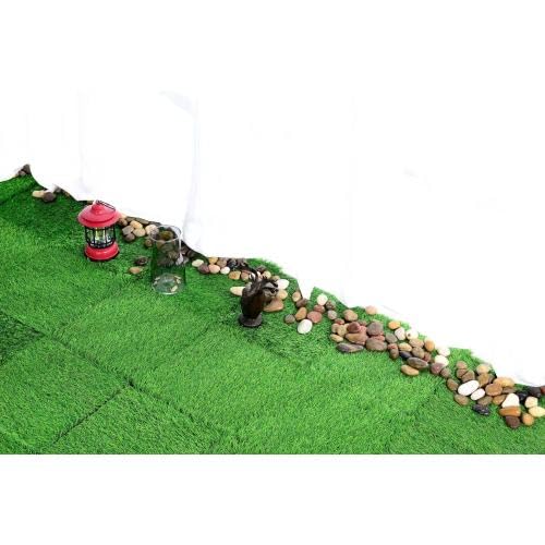 Set di 36 piastrelle di prato artificiale, 30 x 30 cm, piastrelle per terrazze e tappeto per esterni, morbido prato artificiale per balconi, terrazze e animali domestici, colore verde