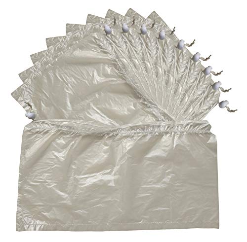 A ARCITON 10PCS Portable Toilet Dedicated Plastic Replacement Bags With Adjustable Retractable Rope for Car,Camping,Hiking,Boating,Long Road Trips,Traffic jam