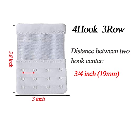 Bra Extenders 4 Hook Soft Stretchy Bra Extension 4 Hooks, Pack of 32