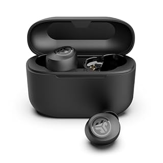 JLab Go Air Pop+ Cuffie Bluetooth In Ear Piccole, Auricolari Senza Fili, 35H+ di Autonomia, IP55 True Wireless Earbuds con Microfono, Applicazione, Dual Connect, Custodia Ricarica, Nero Mezzanotte