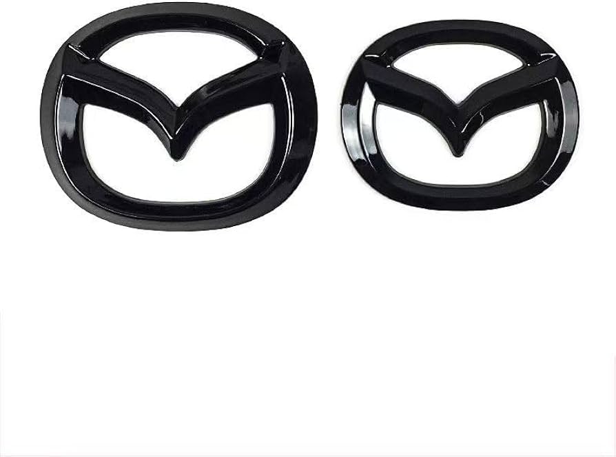 Black Emblem Overlay Sticker for Mazda 3 Sedan 2019-2025,Front