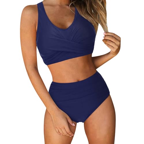 2 piezas para mujer, bikini para mujer, conjunto sexy para el abdomen, trajes de baño deportivos push up cintura alta, traje de baño de dos piezas, traje de baño con control de abdomen, bikinis con