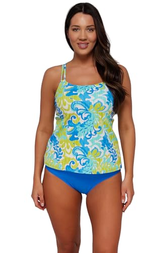 Sunsets Taylor Tankini Women's Swimsuit Top in Ribbed Fabric (Bottom Not Included)