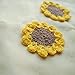 4 Pieces Handmade Crochet Cute Flower Sunflower Coasters Doilies Table Decorations