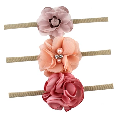KOMBIUDA 3 Pçs Cabeça Do Bebê Envolve Laços De Cabelo Com Arcos Bandana De Náilon Tiaras De Bebê Arc
