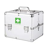 First Aid Kit Medicine Cabinet Lockable Medication Box Organizer Emergency Medicine Storage Box...