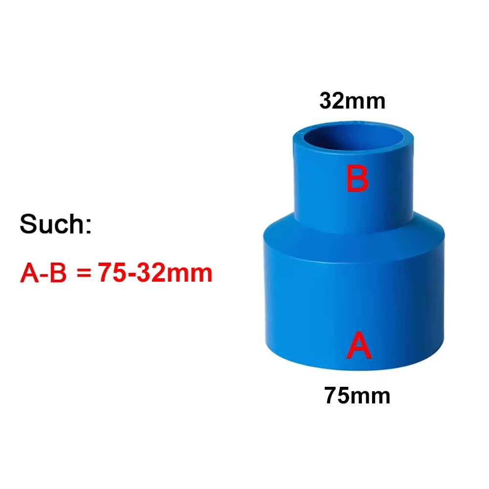 Conector Reductor De Tubería De PVC (75 Mm-32 Mm, 110 Mm-50 Mm, 160 Mm-90 Mm) – 1 Pieza, Azul/blanco/gris, Junta Adhesiva For Suministro De Agua(White,200-160mm)