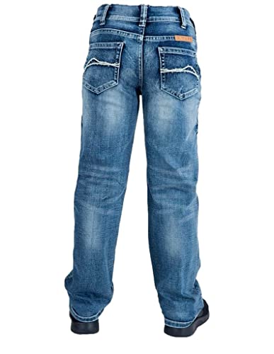 B. Tuff Western Jeans Boys Casey II Bootcut Button 7 Reg Med BCASII Medium Wash3