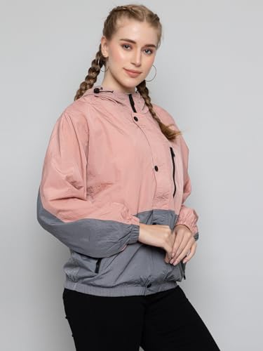 Image of CHKOKKO Sunscreen Jacket for Women Hooded Zipper Sports Jacket | UV Protection | Sun Protective | Lightweight Water Resistant | Riding Biker | Outdoor Travel Gym Running