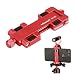 Produktbild ULANZI ST-03 Metall Smartphone Stativ mit Cold Shoe Mount und Arca-Stil Schnellwechselplatte für iPhone 11 pro max 7 Plus Samsung Huawei, Handy Stativ Halter Clip Adapter (rot)