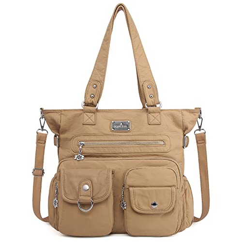 Image of Angelkiss Purses Handbags for Women PU Tote Satchel Bags for Women Pockets Shoulder Bags | PU
