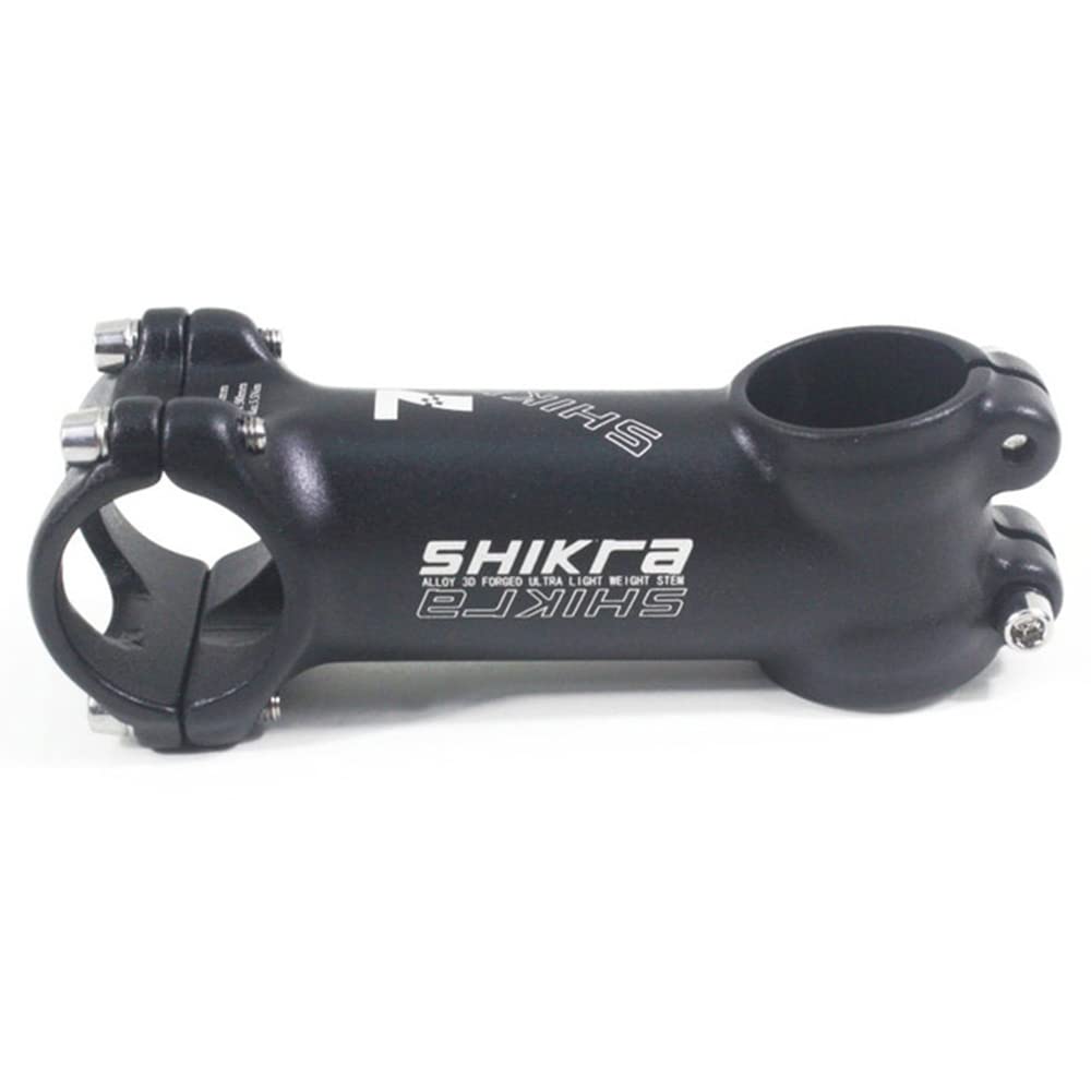 QYQAY 31.8mm MTB Stem ±7 Degree 35/45/55/60/70/80/90/100/110mm Bike Handlebar Stem Lightweight Aluminum Bicycle Riser for Mountain Bike Road Bike BMX Track Bike (Black,90mm)