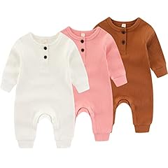 3pack Long Sleeve White+pink+tan