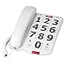 Large Key Wired Telephone, Adjustable Ringing Tone and earpiece Volume, earpiece can be Adjusted to Ultra-high Volume, which is Helpful for Those with Hearing Impairment