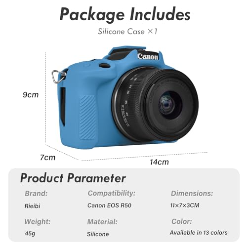 Rieibi EOSR50 EOS R50 Case, Soft Silicone Protective Case for Canon EOS R50 EOSR50 Vlogging Camera - Image 2