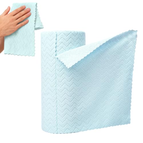 マイクロファイバー タオル ロール | 引き裂き可能な クリーニング クロス 再利用可能 吸収性,洗える 作業用 クロス | 家庭用 窓用 キッチン用 ワークショップ用 バスルーム用 家事用 車のディテーリング用 食器洗い用