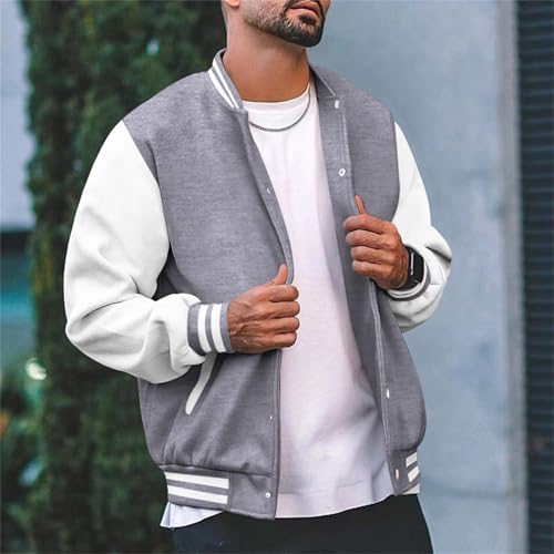 Fxbar Men's Varsity Baseball Jacket Causal Slim Fit Varsity Letterman Baseball Coat Mens Bomber Jackets2