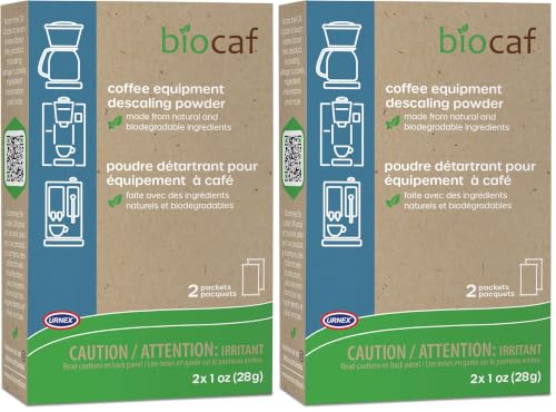 Image of Urnex Full Circle Espresso Machine - 2 Single Use Packets - Descaling Powder Safe On Keurig Delonghi Nespresso Ninja Hamilton Beach Mr Coffee Braun (Pack of 2)