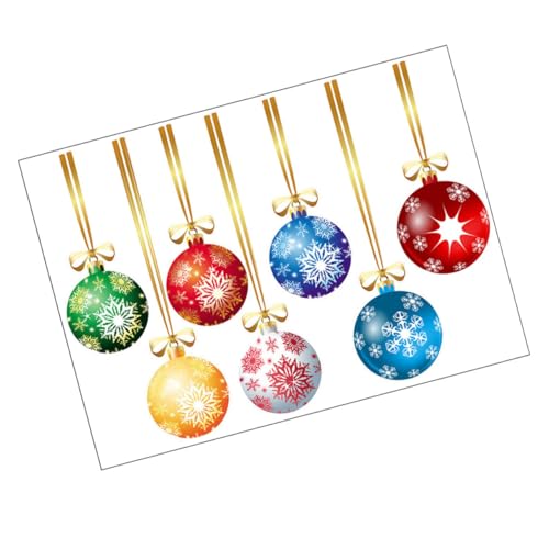 Ipetboom Pegatinas Navideñas Adhesivas de Bolas Multicolor para Ventanas y Paredes Calcomanías Ecológicas de PVC 50X70 CM Decoración Festiva para Salón Dormitorio y Escaparates