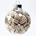 Antique Bible Christian 2.62 inch Glass Christmas Ornament from Rescued Family Bible (1/4" strips)