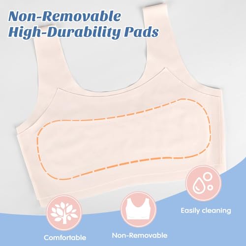 Girls Training Bra Teen Bras Big Kids Sports Bra 8-10 10-12 12-14 14-16 Years Old Breathable Mesh Design2