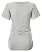 Rnxrbb Long Enough Maternity Shirts Short Sleeve Summer Pregnancy Tops& Tees Clothes V Neck Casual Outfits for Women 3 Pack,Pink Black Gray M