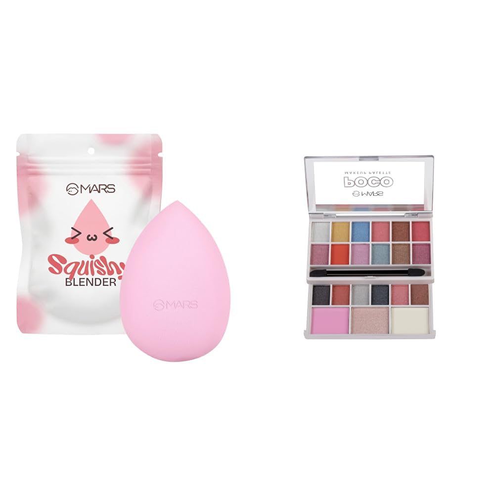 MARS Squishy Makeup Blender MARS Poco Face Makeup and eyeshadow Palette with Slider Case-picture-10