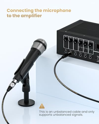 Tisino 635TS-XLRF-300 Female Xlr To 1/4 (6.35Mm) Ts Mono Jack Unbalanced Microphone Cable Mic Cord thumb #5