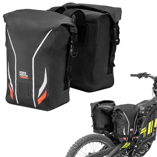 Image of KEMIMOTO 12L Waterproof Motorcycle Saddlebags Luggage Bag | Dirt Bike Mini Motorcross Sport Bike Bike Panniers Compatible with Sur-Ron Light Bee X and S X160 X260