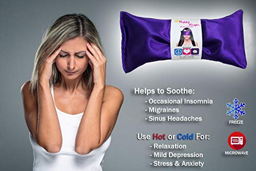 image for Lavender Eye Pillow - Hot Cold Weighted Eye Pillows for Relaxation, Sl
