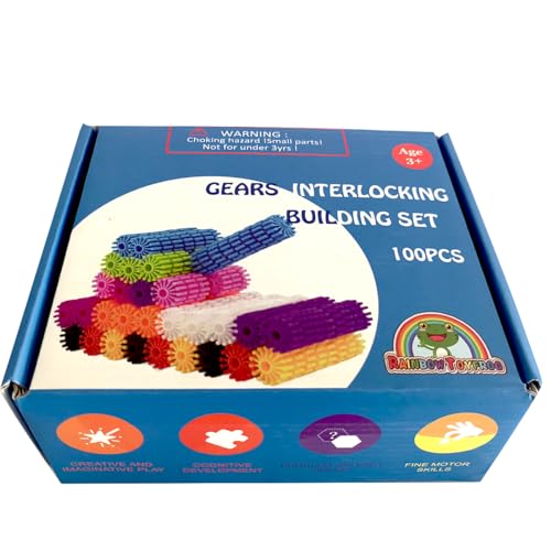 Rainbow Toyfrog TOYS For Kids - 100 Piece Kit With Tote - Colorful Manipulatives For Preschool Sensory Bin Or Occupational Therapy Tools - Stem Building Toys thumb #7