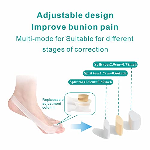 Ashomie New Generation Toe Separator Toe Corrector Toe Spacers For Women Can Be Adjusted Can Be Worn Shoes (2Pc) Size:5-8 #TOP1