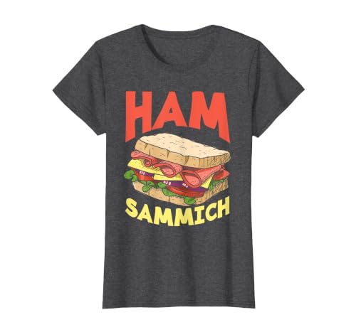 Ham Sammich Ham Sandwich Lover Funny Sandwich T-Shirt, Women, Dark Heather Grey, Medium